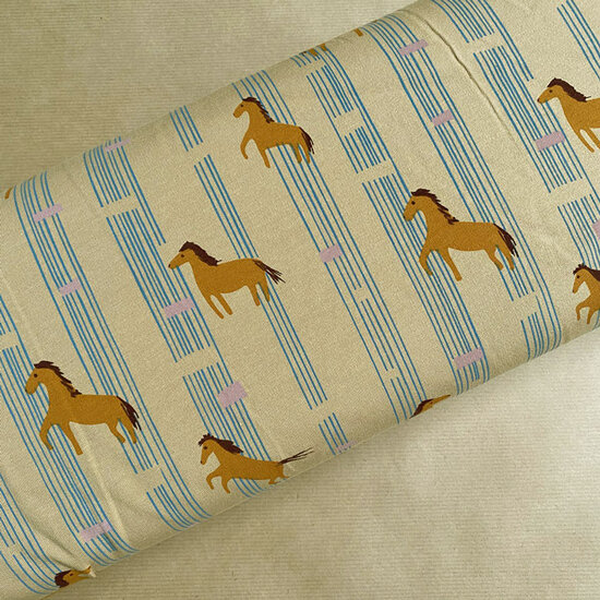 Sweater - Paarden op lichtbeige baba-2