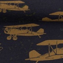 Sweater - Retrovliegtuig op nachtblauw-2