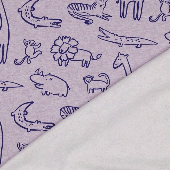 Sweater - Safari dieren lila-2