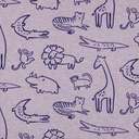 Sweater - Safari dieren lila-3