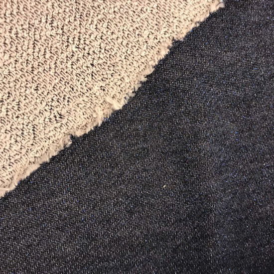 Sweaterstof - Blauwgrijs met subtiele glitter-3