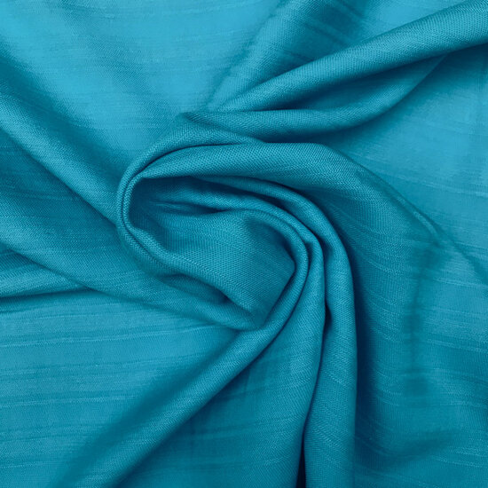 Tencel - Turkoois met ingeweven lijnen-2