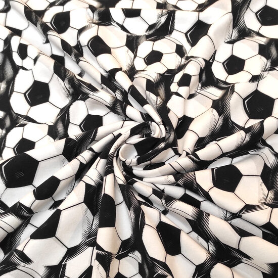 Tricot - Grote voetballen zwart-wit-2