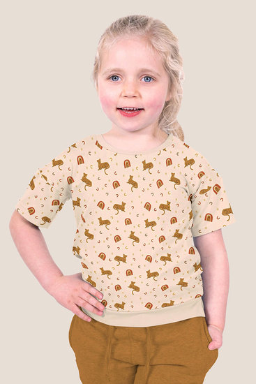 Tricot - Panters en regenbogen op zachtroze-2