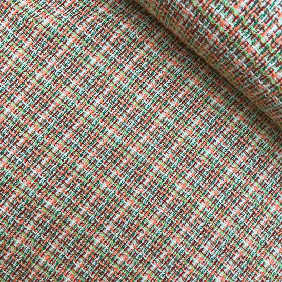 Tweed - Oranje groene weving 10-2