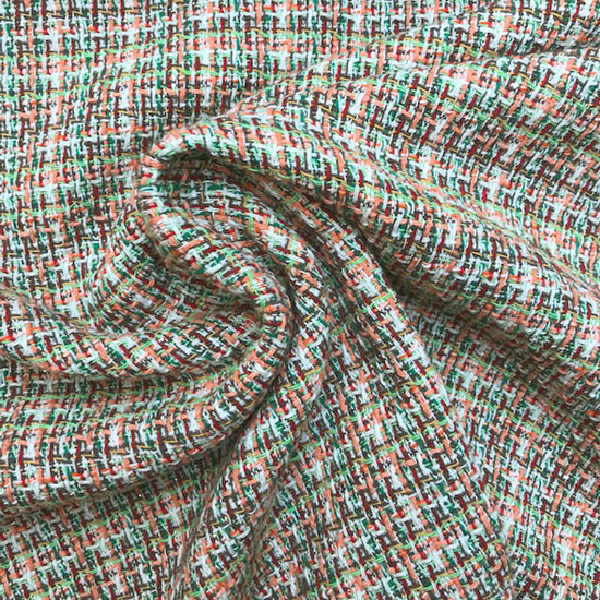 Tweed - Oranje groene weving 10-3