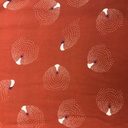 Viscose - Abstracte stippenpauw op roest-2