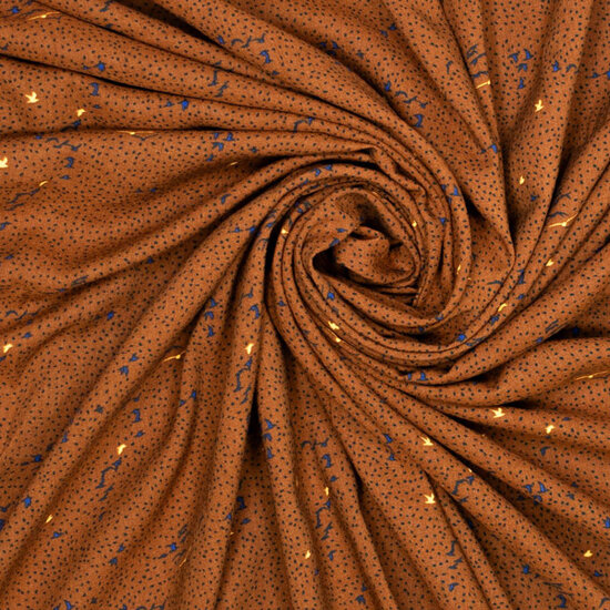 Viscose - Birds and spots on camel fibremood-2