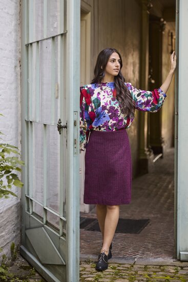 Viscose - Bloementuin jupe-3