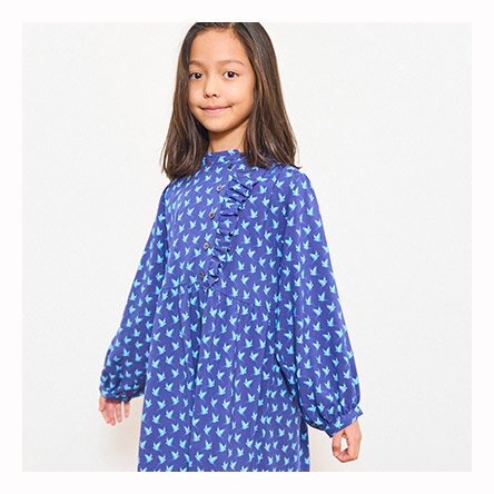 Viscose - Blue birds Maan-2