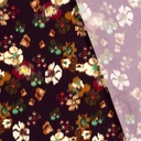 Viscose - Blurry flower Plum wine-3