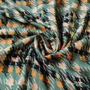 Viscose - Blurry pied de coq groen-2