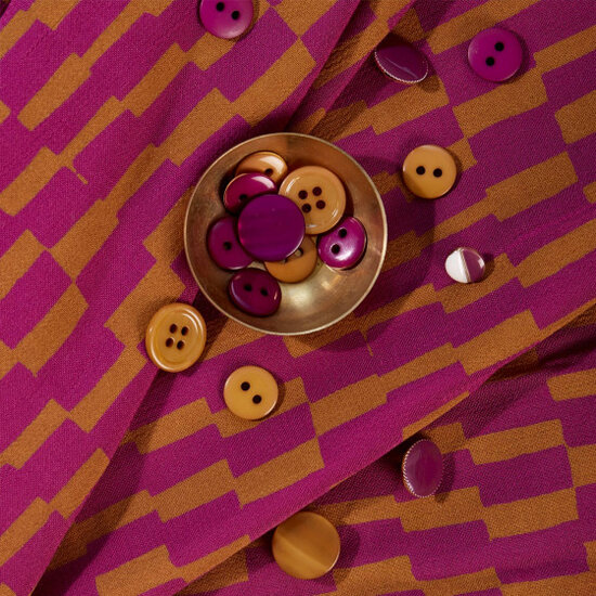 Viscose - Domino Dahlia roze camel-3