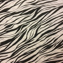 Viscose - Ecru en zwart zebramotief met glitter-2