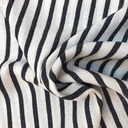 Viscose - Ecru met 7mm donkerblauwe streep-2