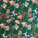 Viscose - Groen met bruinpaarse bloemen-3