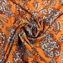 Viscose - Oker met bloemen in blad LMV-2