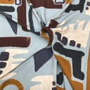 Viscose - Oker xl vormen op grijsblauw-2