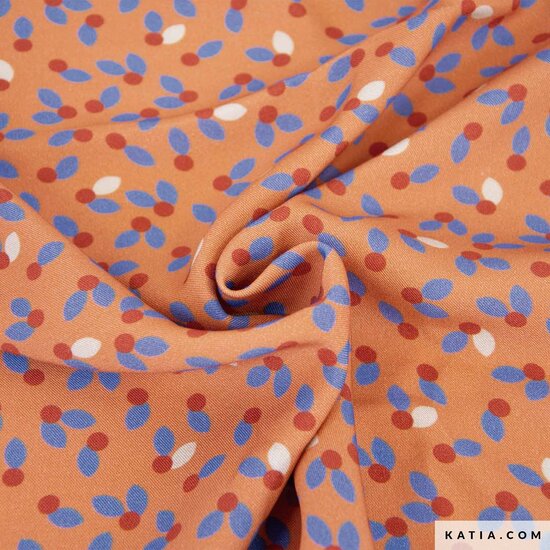 Viscose - Rode bes blauw blad-2