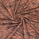 Viscose - roestbruine zebraprint 20-2