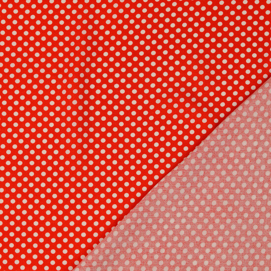 Viscose - Rood met wit stipje 0002-2