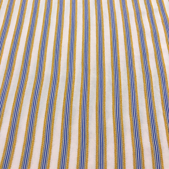 Viscose - Strepen oker en blauw maan-2