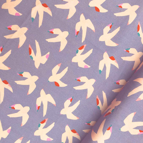 Viscose - summervibes lila bird-2