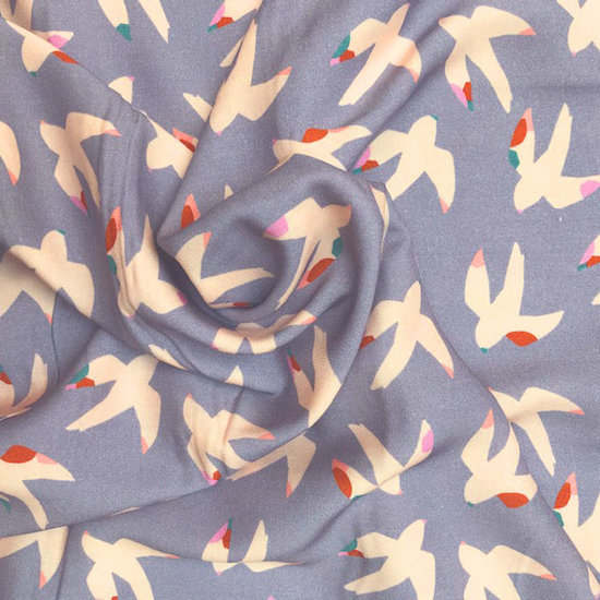 Viscose - summervibes lila bird-3