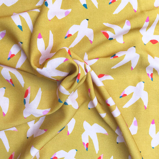 Viscose - Summervibes yellow bird-2
