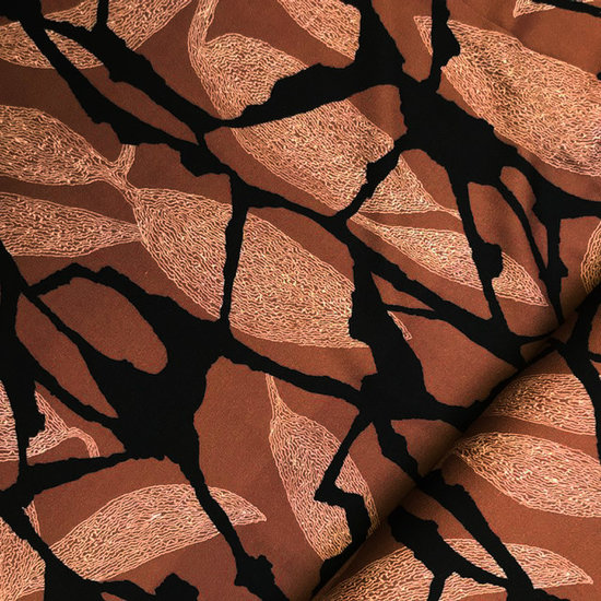 Viscose - Takkenschaduwspel oudroze-2