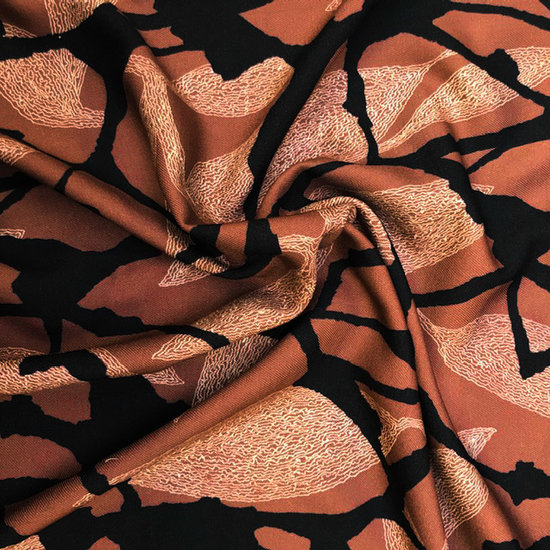 Viscose - Takkenschaduwspel oudroze-3