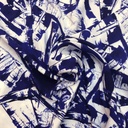 Viscose - White en blue stylo print jupe-2