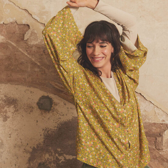 Viscose -Lindy fruits yellow-2