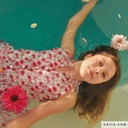 Voilekatoen - Roze zonnebloemen-3