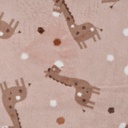 Wellness fleece - Roze met giraf-2