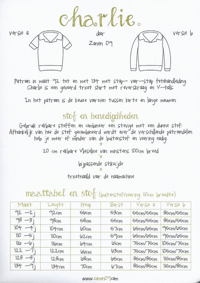 Zonen 09 Charlie - tshirt (2-9j)-2