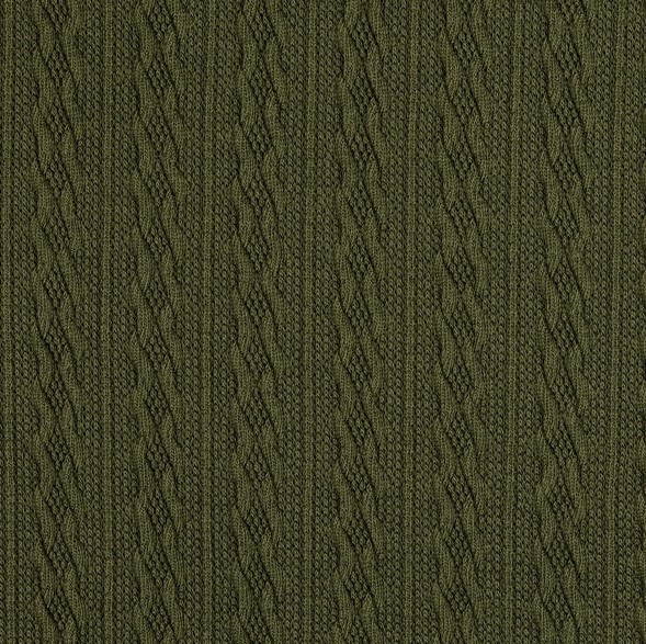 Gebreid - Vlechten donker khaki