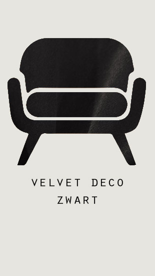 Velvet deco - Zwart