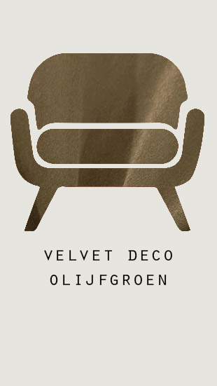 Velvet deco - Olijfgroen