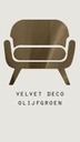 Velvet deco - Olijfgroen