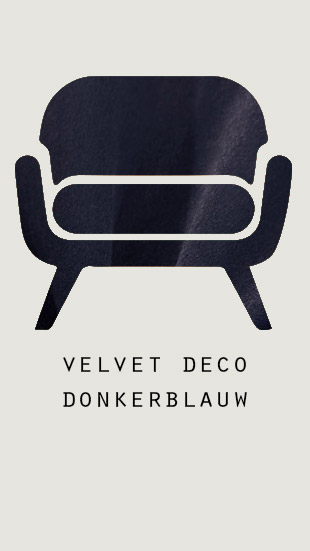 Velvet deco - Donkerblauw