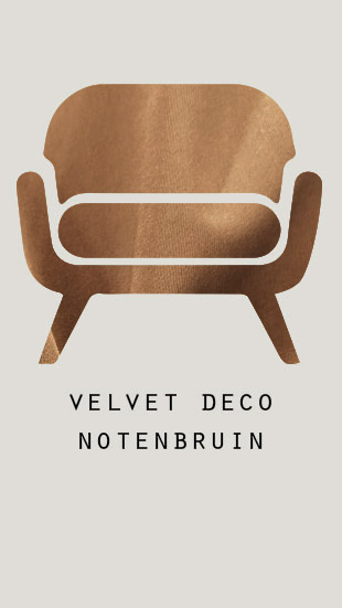 Velvet deco - Notenbruin