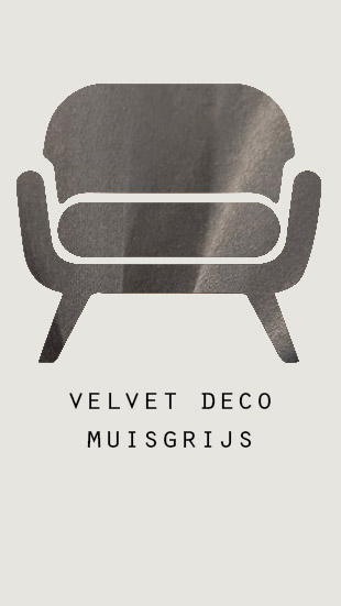 Velvet deco - Muisgrijs