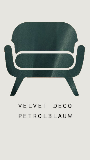Velvet deco - Petrolblauw