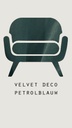 Velvet deco - Petrolblauw