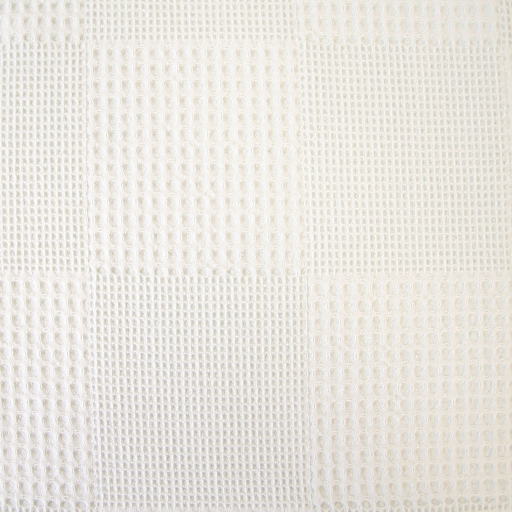 Wafelstof - Plaid ecru