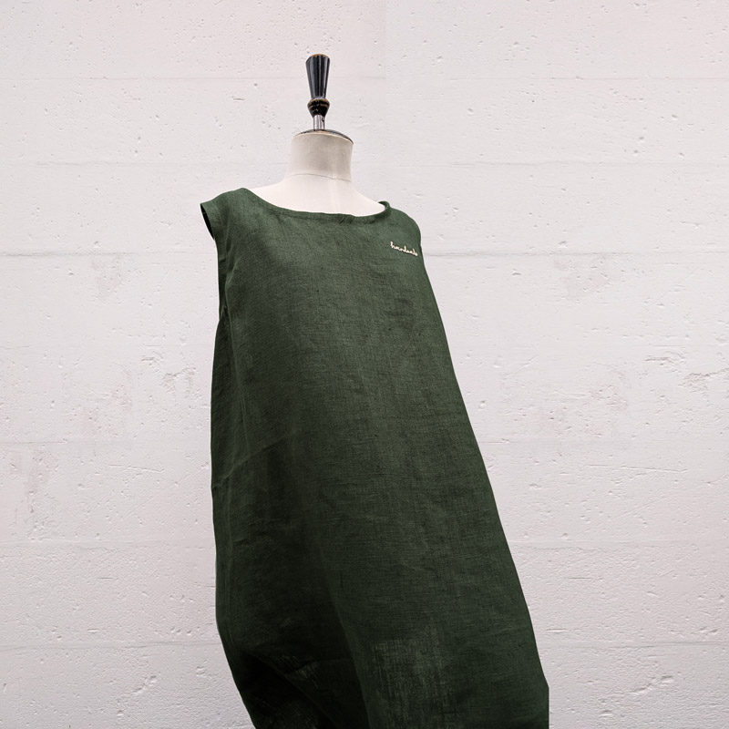 Stoffenpakket - Japanse schort S/M/L donkergroen