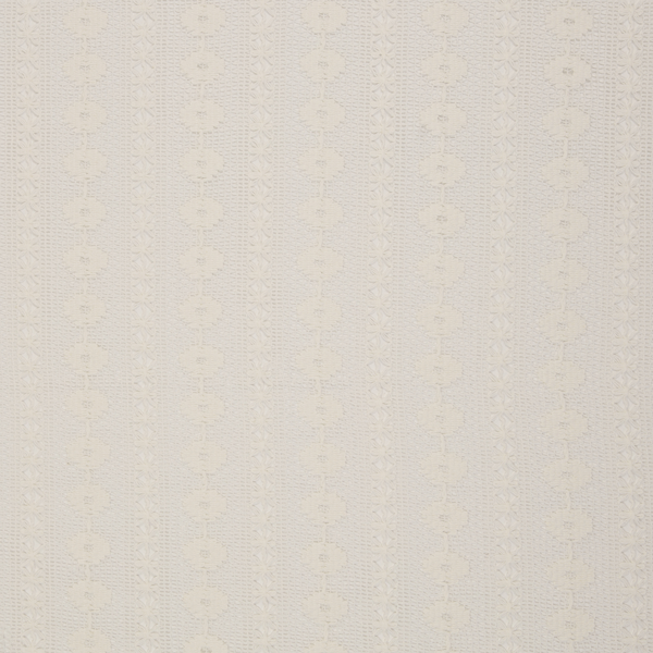 Katoen - Gehaakte bloemen op lijn ecru