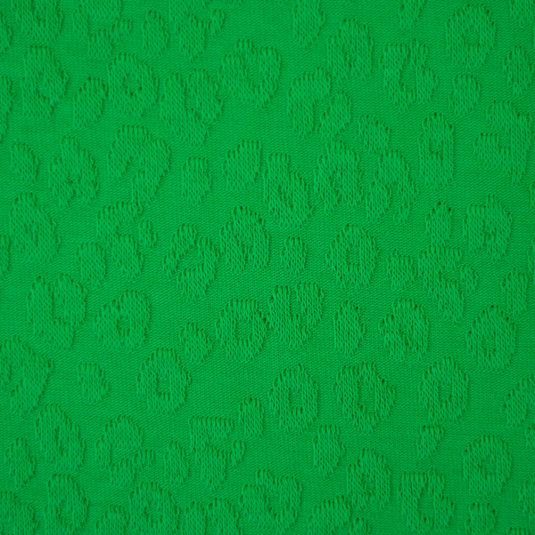 Jersey - Jacquard leopard felgroen