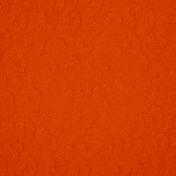 Jersey - Jacquard leopard feloranje